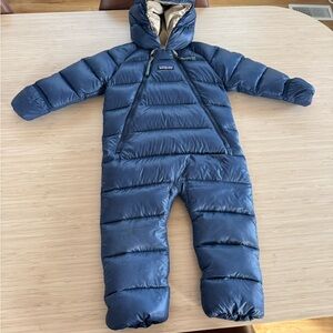 Patagonia Cream Infant Puffer Bunting with Hood